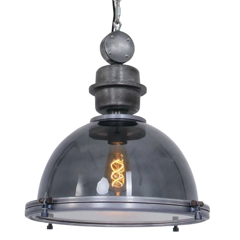 Steinhauer Bikkel LED Hanglamp | 1x E27 40W | Dimbaar | Staal/Transparant