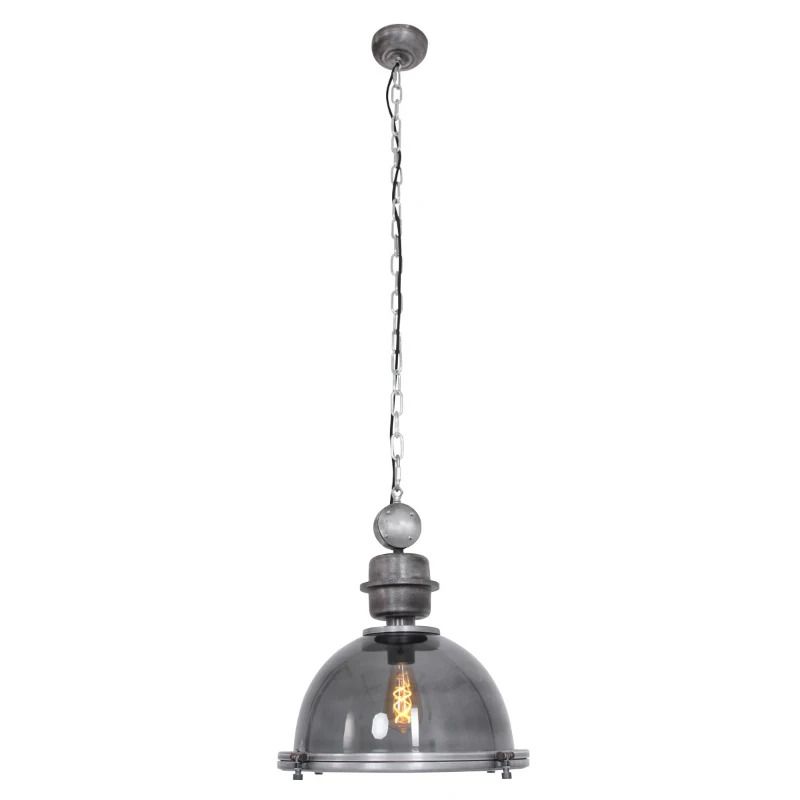 Steinhauer Bikkel LED Hanglamp | 1x E27 40W | Dimbaar | Staal/Transparant