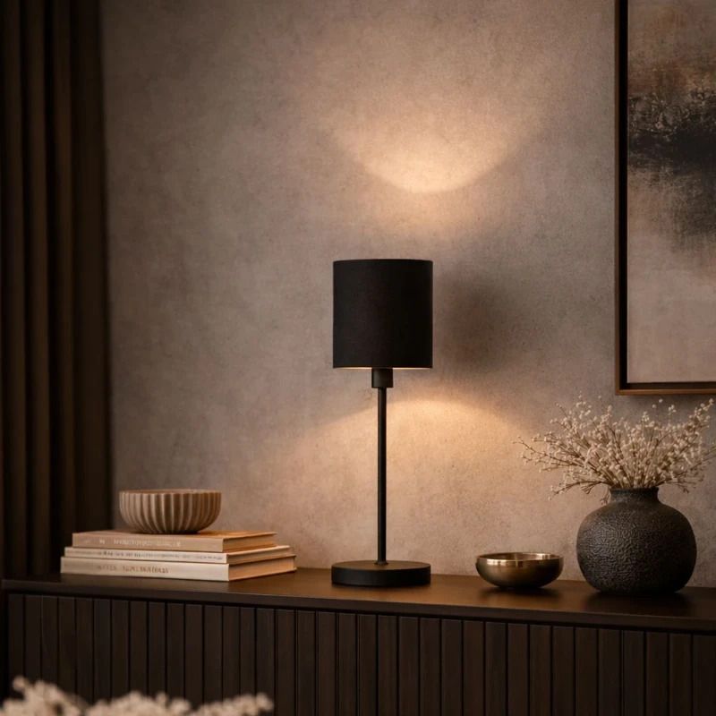 Mexlite Noor LED Tafellamp | 1x E27 40W | Dimbaar | Goud/Zwart