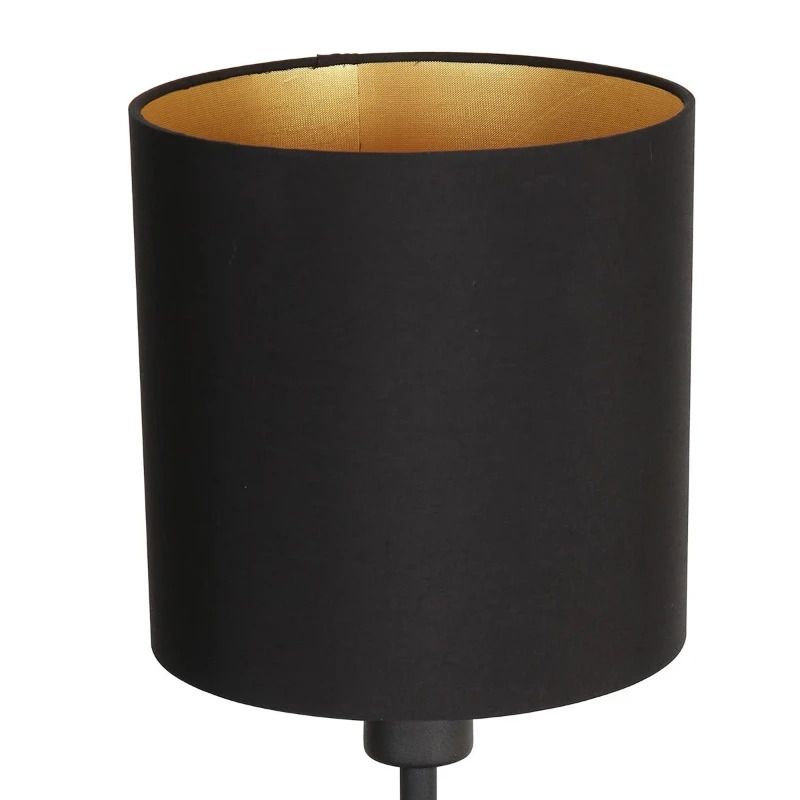 Mexlite Noor LED Tafellamp | 1x E27 40W | Dimbaar | Goud/Zwart