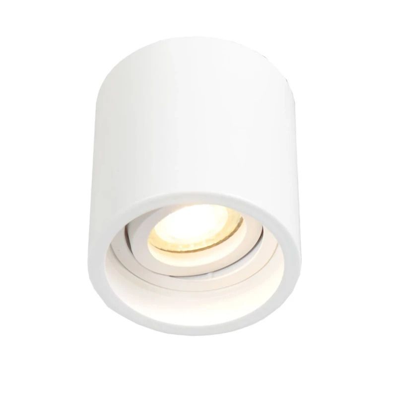 Steinhauer Pelite spot Ø85mm LED Opbouwspot | 1x GU10 10W | Dimbaar | Wit