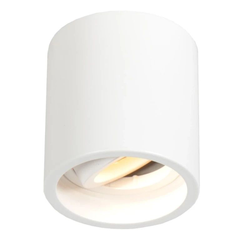 Steinhauer Pelite spot Ø85mm LED Opbouwspot | 1x GU10 10W | Dimbaar | Wit