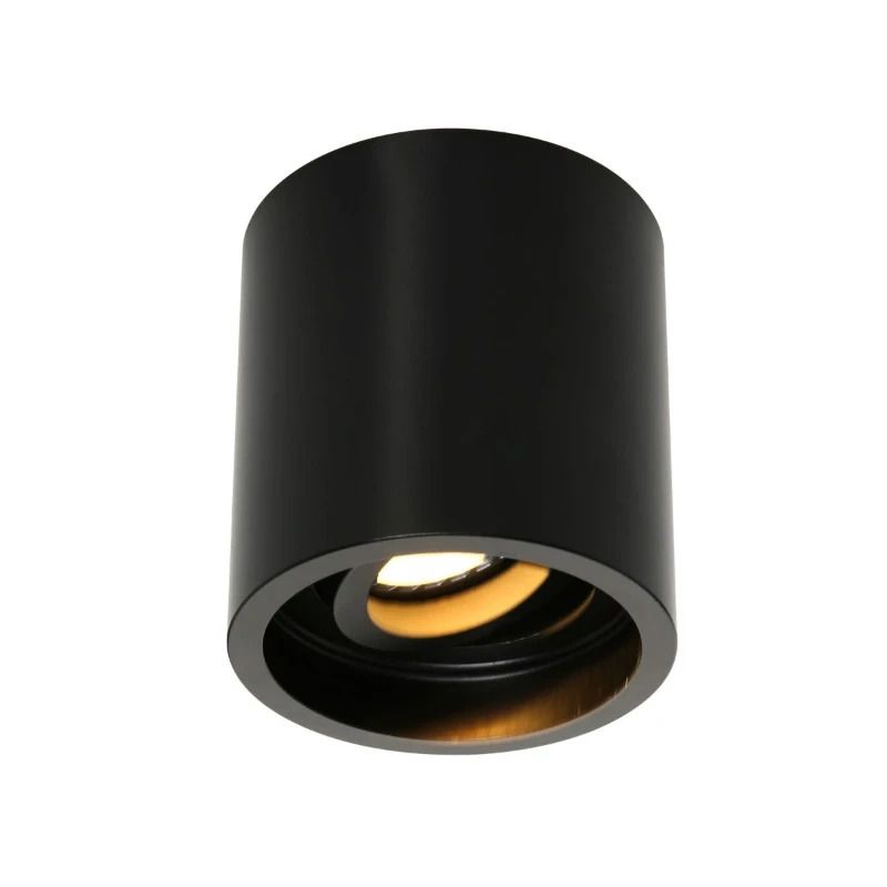 Steinhauer Pelite spot Ø85mm LED Opbouwspot | 1x GU10 10W | Dimbaar | Zwart