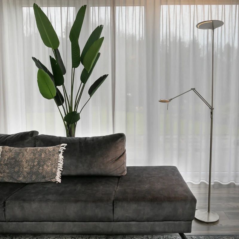 Steinhauer Zodiac LED Vloerlamp | 31W 2700K 2900lm 927 | Dimbaar | Staal/Wit