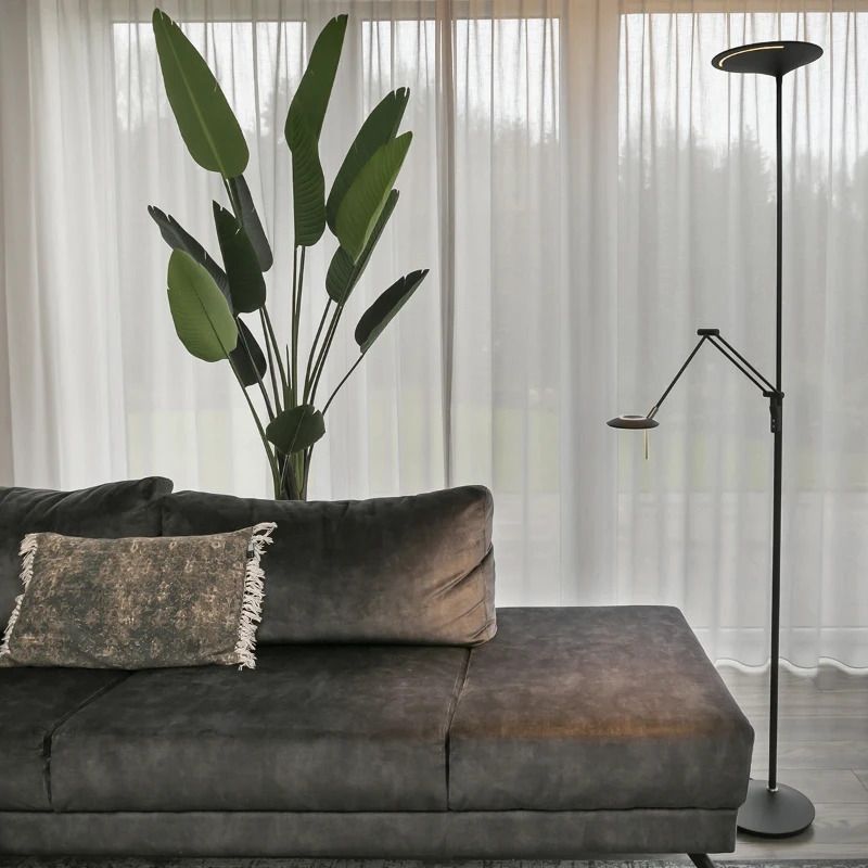 Steinhauer Zodiac LED Vloerlamp | 31W 2700K 2900lm 927 | Dimbaar | Zwart
