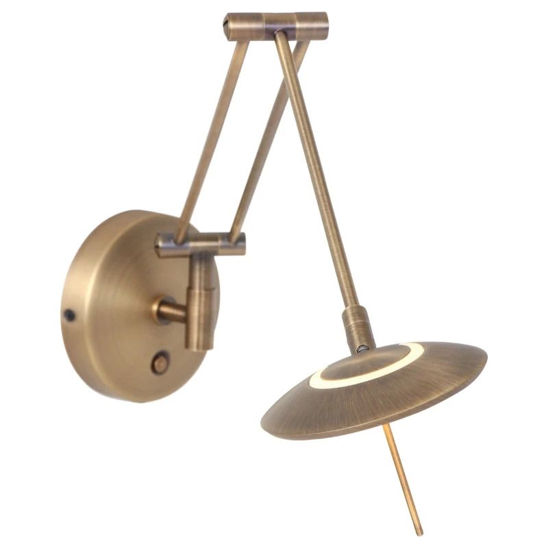 Steinhauer Zodiac LED Wandlamp | 6W 2700K 700lm 927 | Dimbaar | Brons/Wit