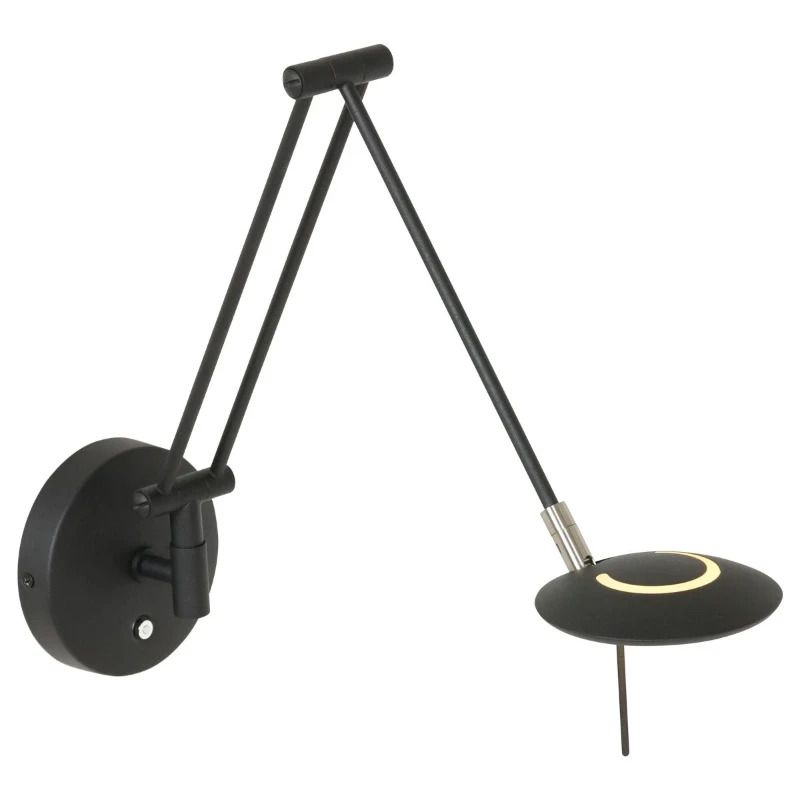 Steinhauer Zodiac LED Wandlamp | 6W 2700K 700lm 927 | Dimbaar | Chroom/Zwart