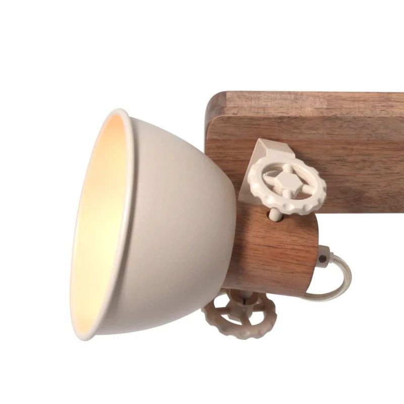 Mexlite Gearwood LED Plafondlamp | 3x E27 40W | Dimbaar | Creme