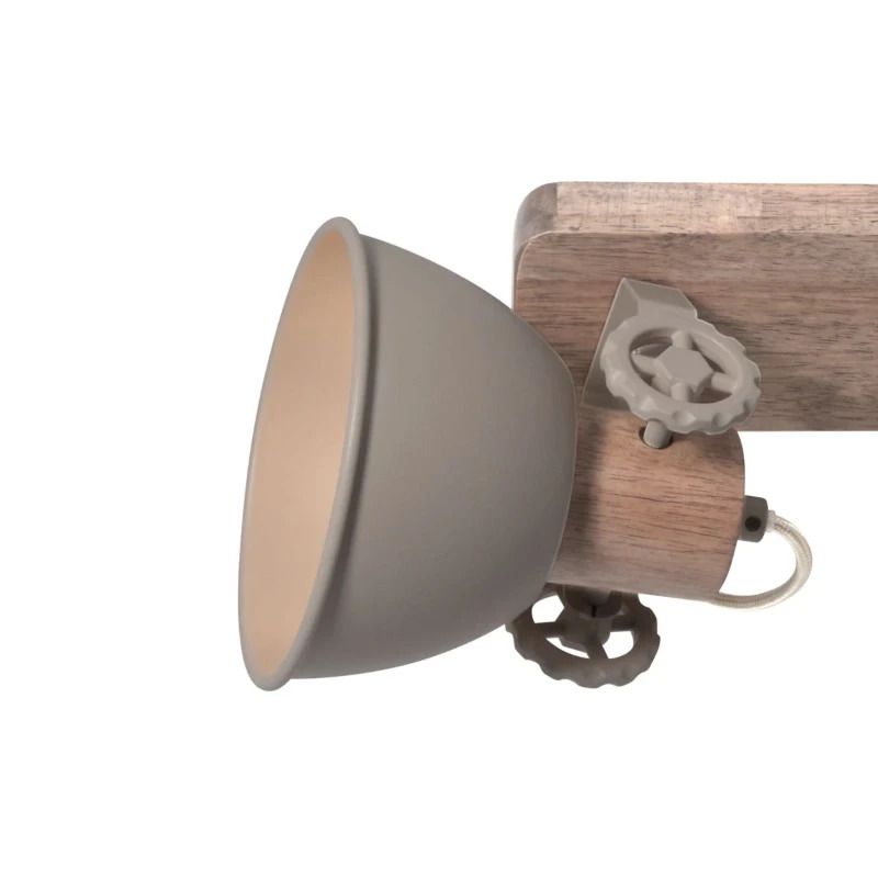 Mexlite Gearwood LED Plafondlamp | 3x E27 40W | Dimbaar | Taupe