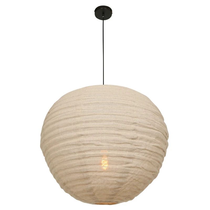 Anne Light Bangalore LED Hanglamp | 1x E27 40W | Dimbaar | Beige/Zwart