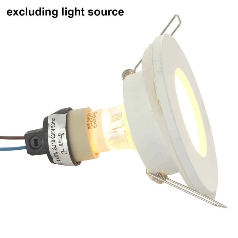 Steinhauer Pelite spot Ø85mm LED Inbouwspot | 1x GU10 10W | IP44 | Dimbaar | Wit