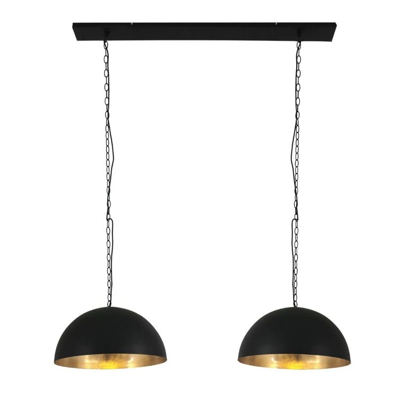 Steinhauer Semicirkel LED Hanglamp | 2x E27 40W | Dimbaar | Goud/Zwart
