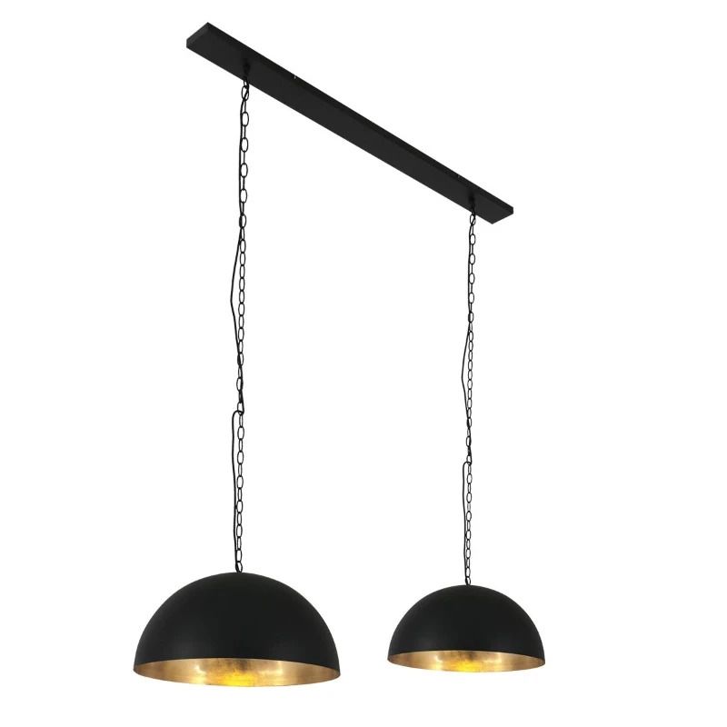 Steinhauer Semicirkel LED Hanglamp | 2x E27 40W | Dimbaar | Goud/Zwart