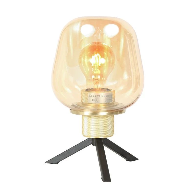 Steinhauer Reflexion LED Tafellamp | 1x E27 40W | Dimbaar | Messing/Zwart