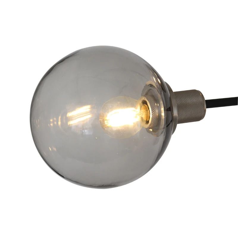 Steinhauer Constellation LED Hanglamp | 6x E14 40W | Dimbaar | Smoke glas/Zwart