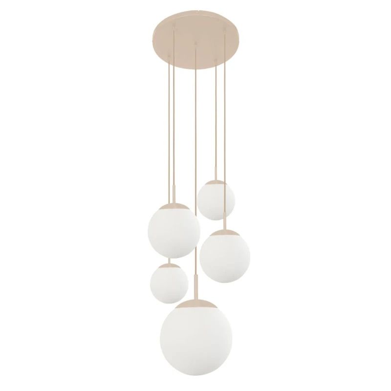Steinhauer Bollique LED Hanglamp | 5x E27 | Dimbaar | Creme/Wit