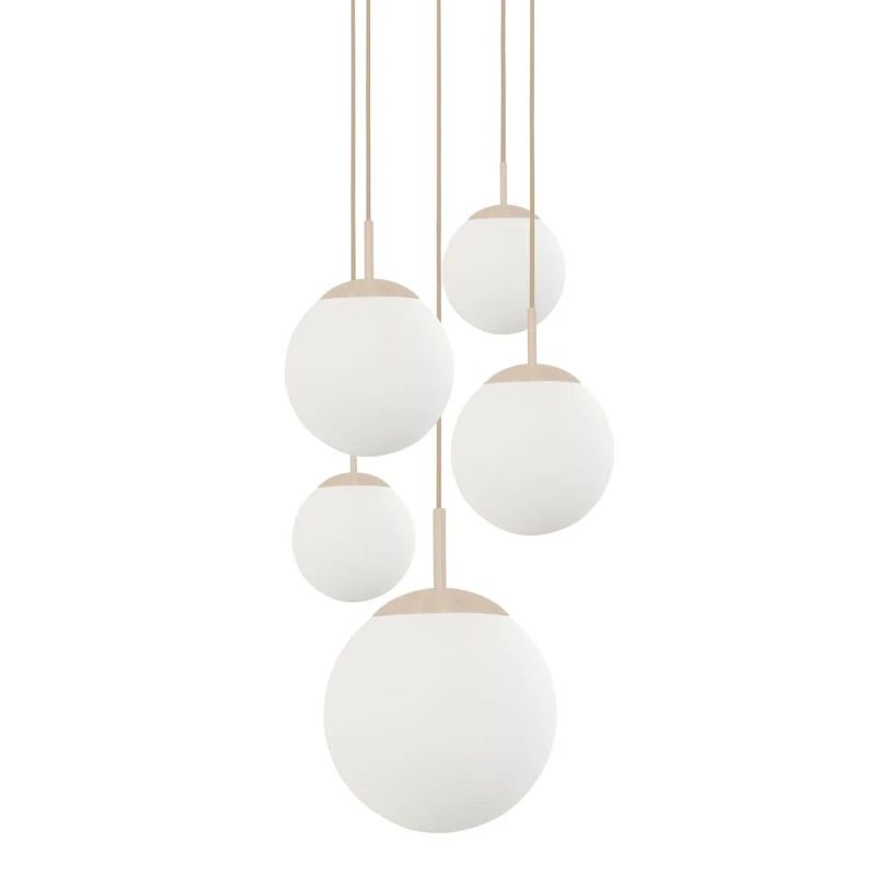 Steinhauer Bollique LED Hanglamp | 5x E27 | Dimbaar | Creme/Wit
