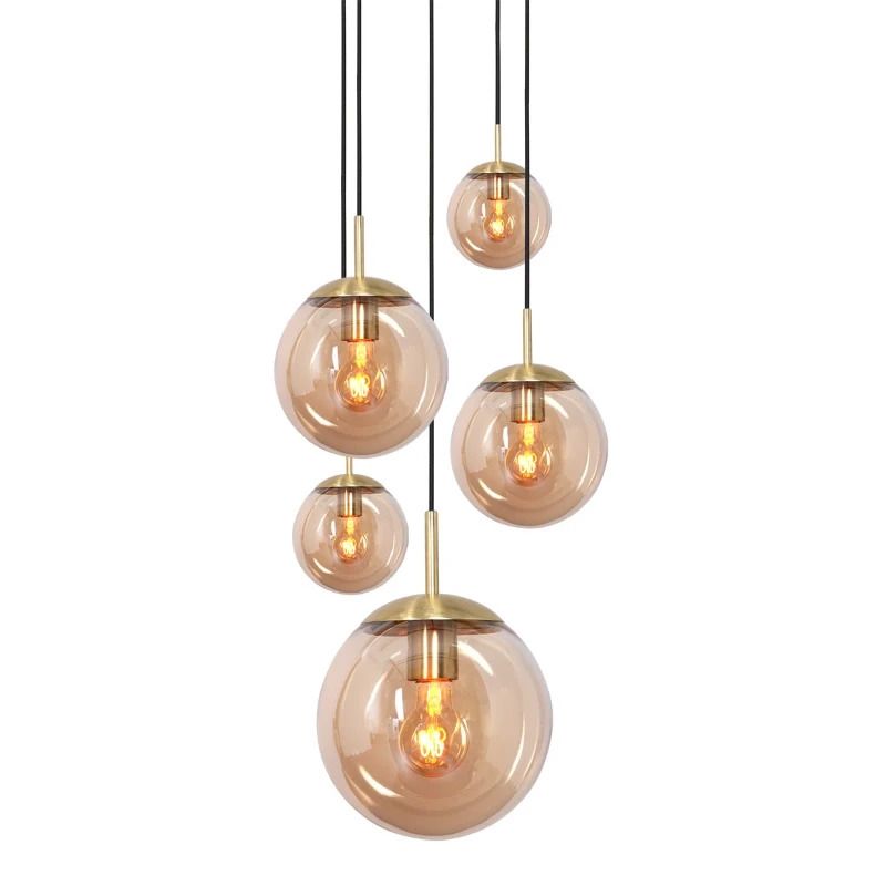 Steinhauer Bollique New LED Hanglamp | 5x E27 40W | Dimbaar