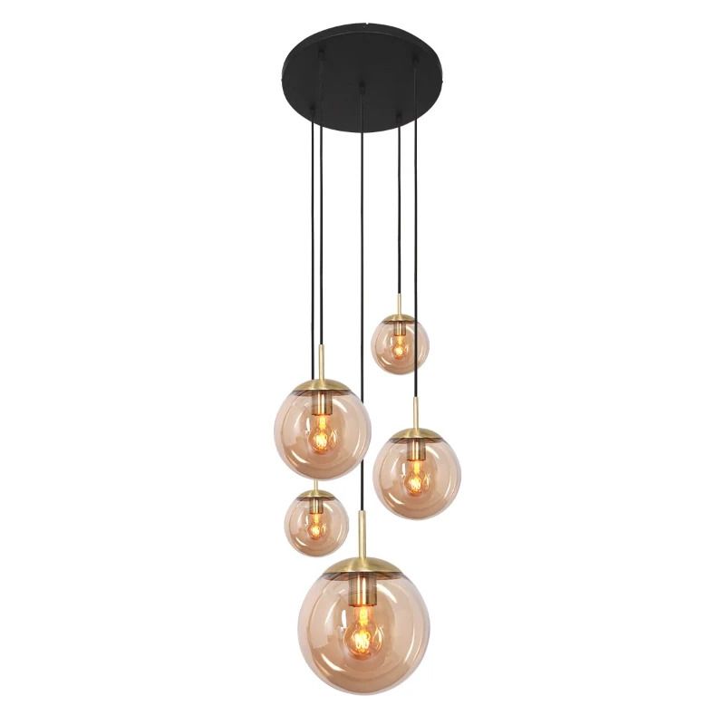 Steinhauer Bollique New LED Hanglamp | 5x E27 40W | Dimbaar