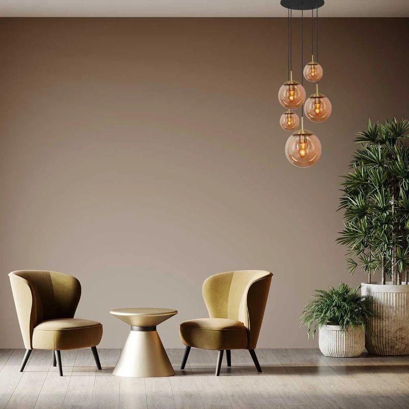 Steinhauer Bollique New LED Hanglamp | 5x E27 40W | Dimbaar