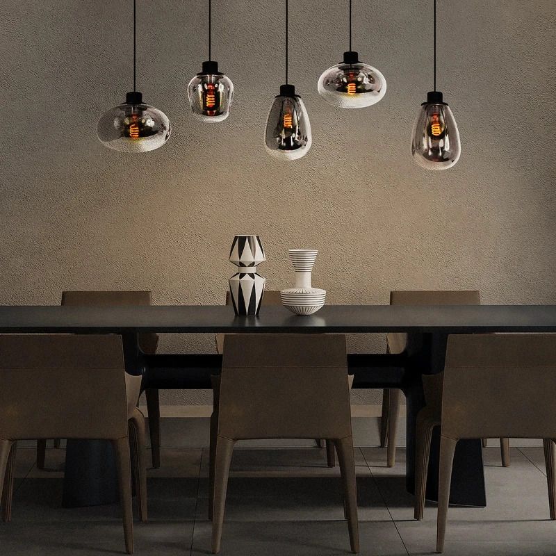 Steinhauer Reflexion LED Hanglamp | 5x E27 40W | Dimbaar | Smoke glas/Zwart