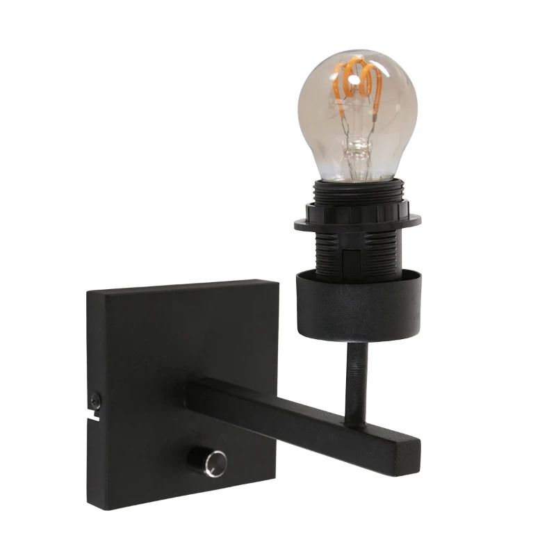 Steinhauer Stang LED Wandlamp | 1x E27 40W | Dimbaar | Zwart