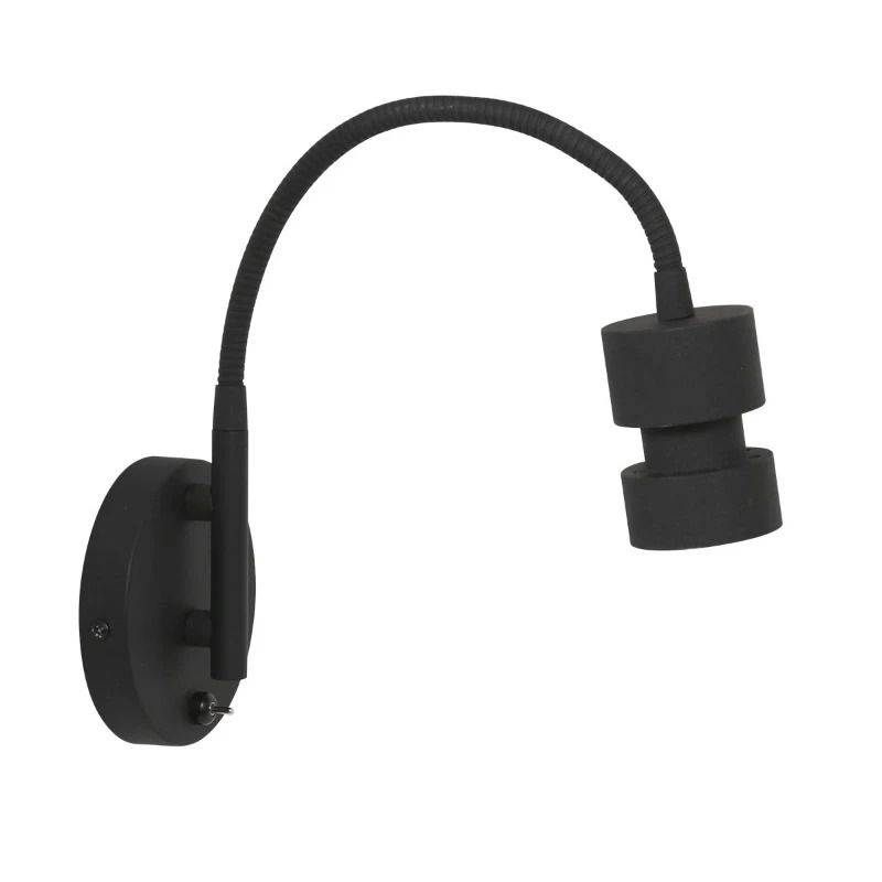 Steinhauer Natasja LED Wandlamp | 1x GU10 4.9W 2200K/2700K 350lm 922/927 | Zwart