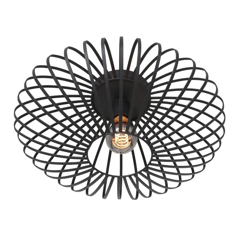 Anne Light Dunbar LED Plafondlamp | 1x E27 40W | Dimbaar | Zwart