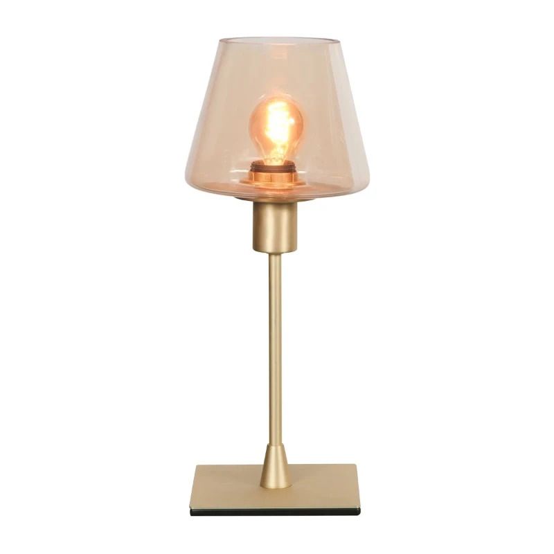 Steinhauer Ancilla LED Tafellamp | 1x E14 40W | Dimbaar | Messing/Transparant