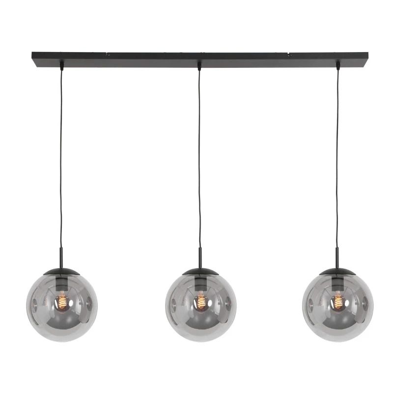 Steinhauer Bollique New LED Hanglamp | 3x E27 40W | Dimbaar | Transparant/Zwart