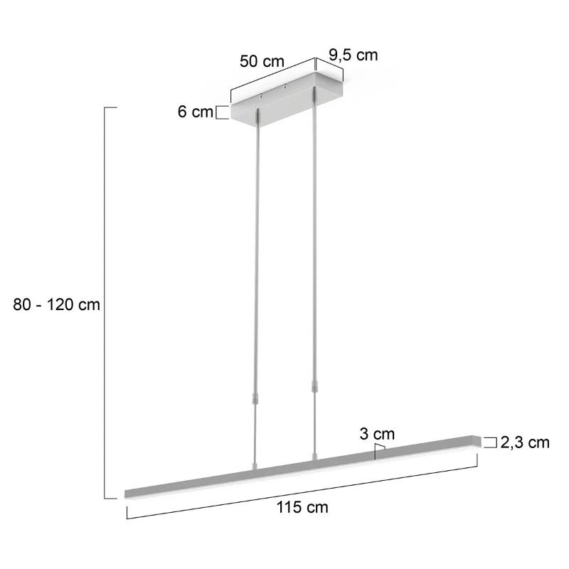 Steinhauer Exclusive Bande LED Hanglamp | 8.4W 2200K/4000K 2500lm 922/940