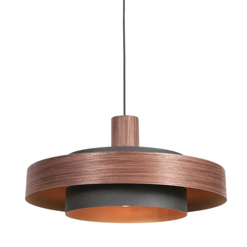 Anne Light Flinter LED Hanglamp | 1x E27 40W | Dimbaar | Bruin/Zwart