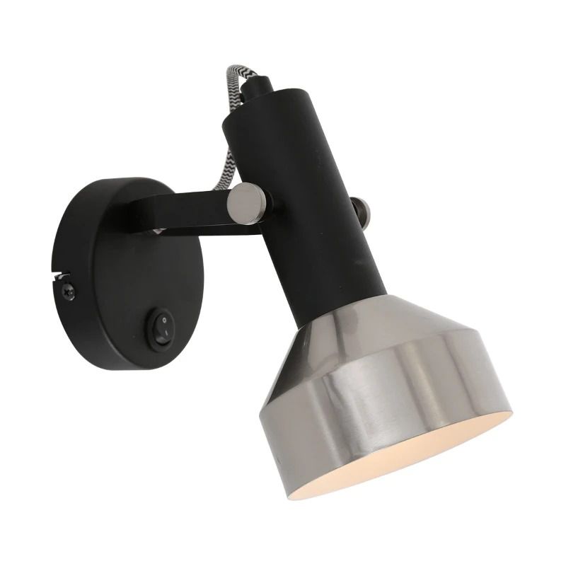Mexlite Acier LED Wandlamp | 1x E27 40W | Dimbaar | Staal