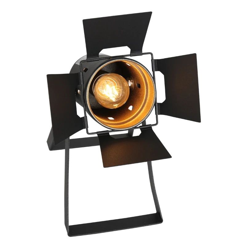 Mexlite Carree LED Tafellamp | 1x E27 40W | Dimbaar | Zwart