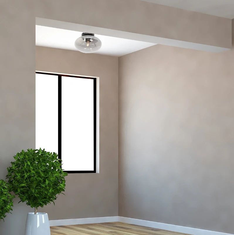 Steinhauer Reflexion LED Plafondlamp | 1x E27 40W | Dimbaar | Zwart