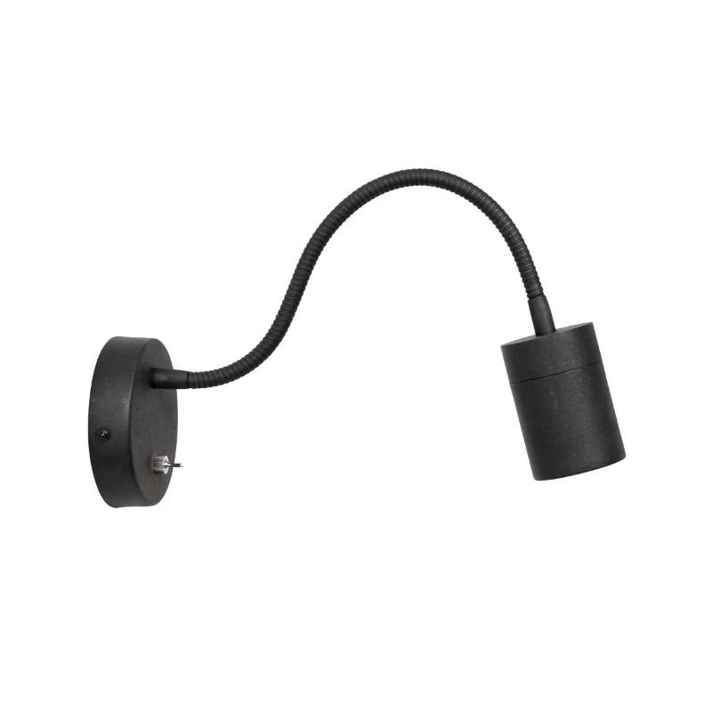 Mexlite Upround LED Wandlamp | 1x GU10 4.9W 2700K 355lm 927 | Zwart