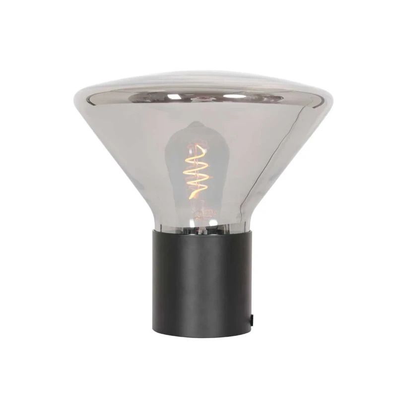 Steinhauer Ambiance LED Tafellamp | 1x E27 40W | Dimbaar | Smoke glas/Zwart