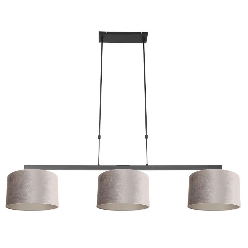 Steinhauer Stang LED Hanglamp | 3x E27 40W | Dimbaar | Grijs/Zwart