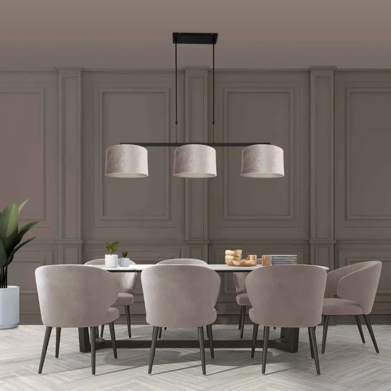 Steinhauer Stang LED Hanglamp | 3x E27 40W | Dimbaar | Grijs/Zwart