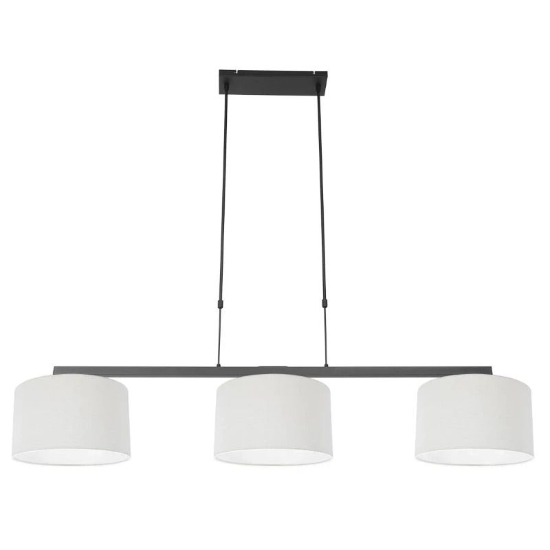 Steinhauer Stang LED Hanglamp | 3x E27 40W | Dimbaar | Wit/Zwart