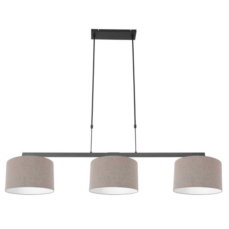 Steinhauer Stang LED Hanglamp | 3x E27 40W | Dimbaar | Grijs/Zwart