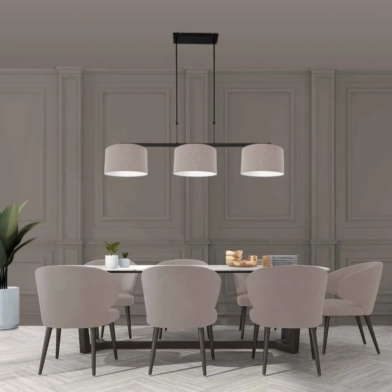 Steinhauer Stang LED Hanglamp | 3x E27 40W | Dimbaar | Grijs/Zwart