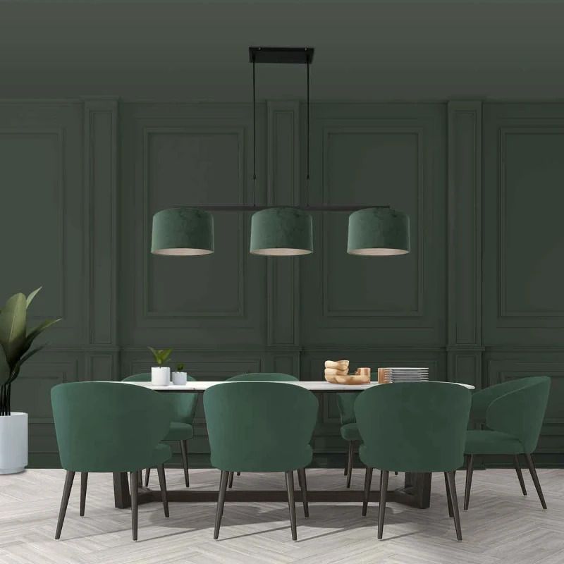 Steinhauer Stang LED Hanglamp | 3x E27 40W | Dimbaar | Groen/Zwart