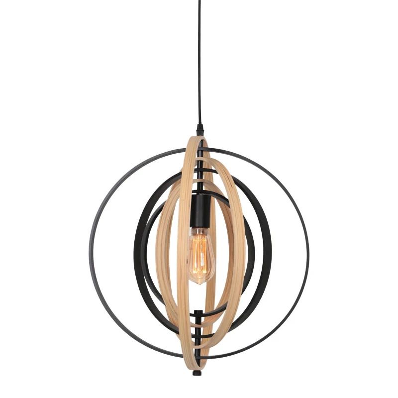 Anne Light Muoversi LED Hanglamp | 1x E27 40W | Dimbaar | Hout/Zwart