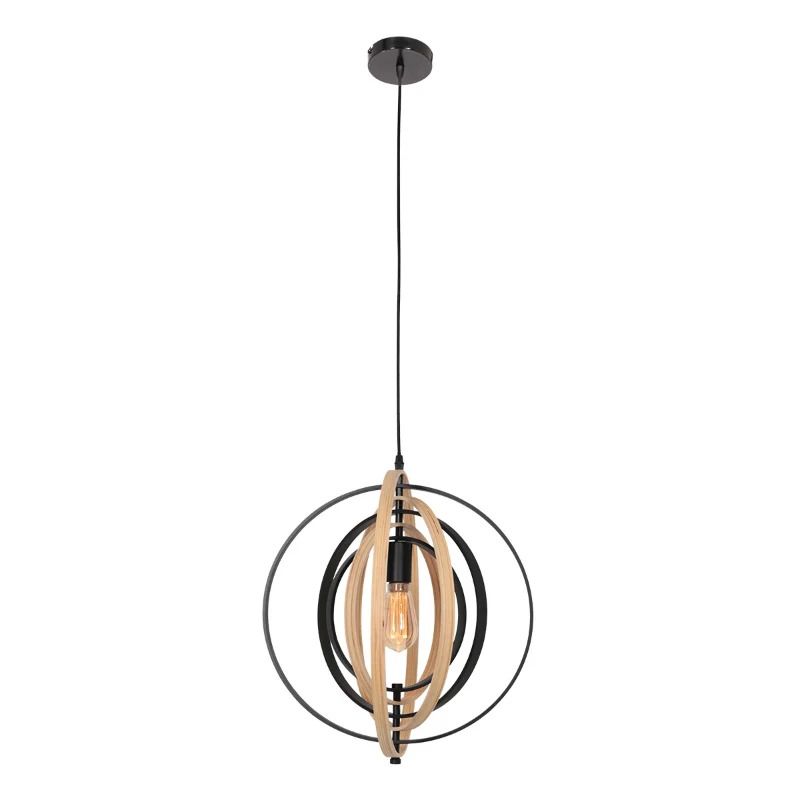 Anne Light Muoversi LED Hanglamp | 1x E27 40W | Dimbaar | Hout/Zwart