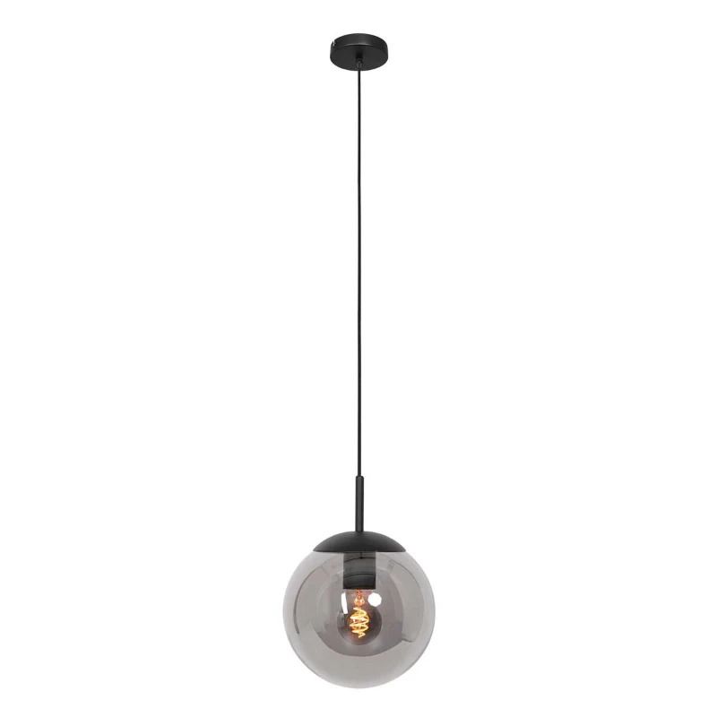 Steinhauer Bollique LED Hanglamp | 1x E27 40W | Dimbaar | Smoke glas/Zwart