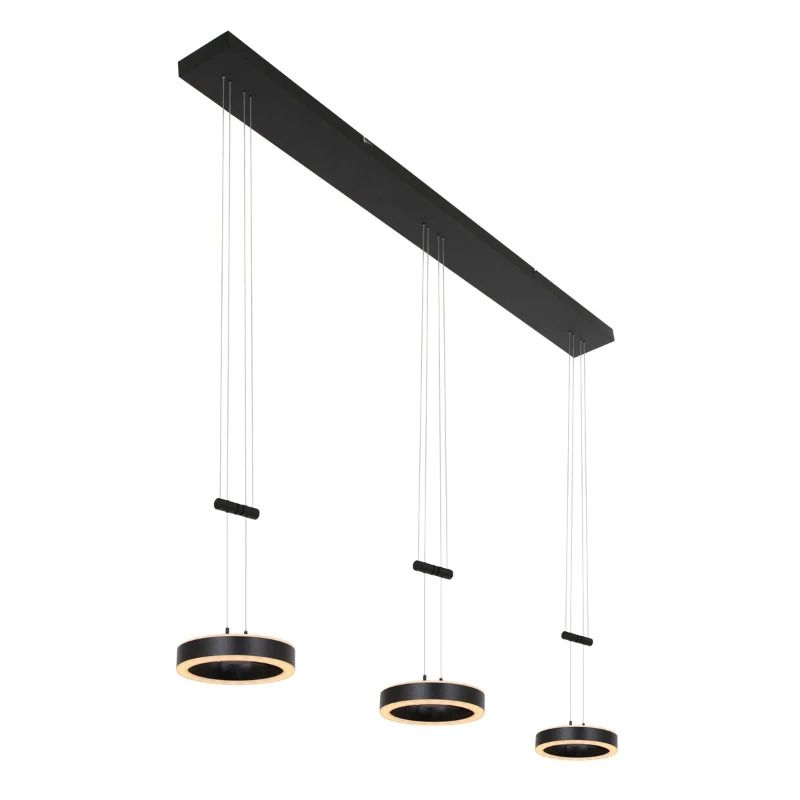 Steinhauer Piola LED Hanglamp | 30W 2700K 3000lm 927 | Dimbaar | Zwart