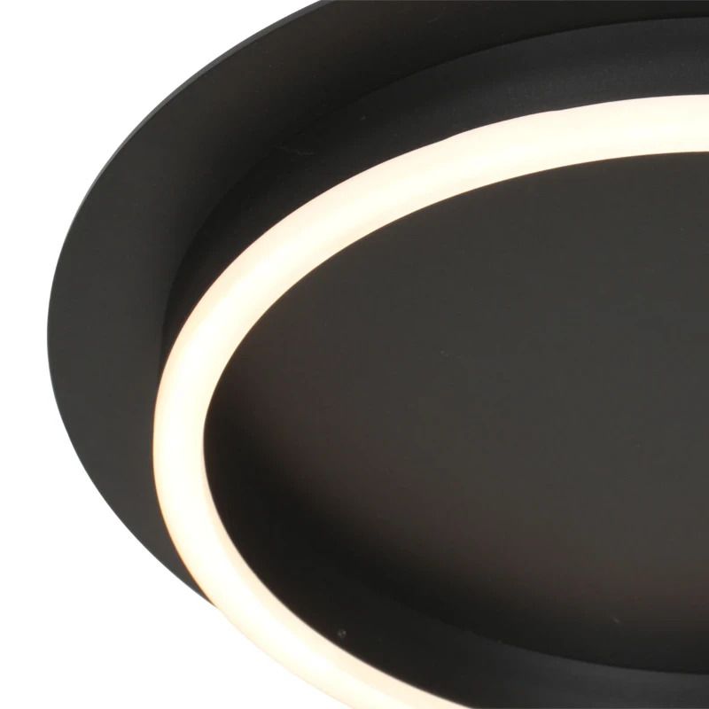 Steinhauer Ringlux LED Plafondlamp | 20W 2700K 2000lm 927 | Dimbaar | Zwart
