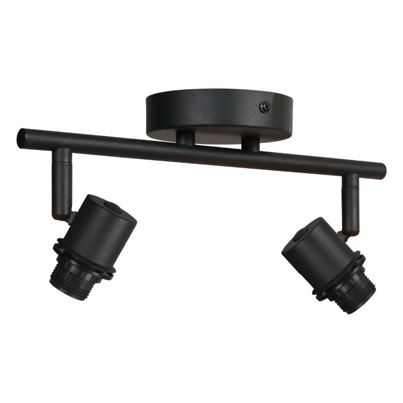 Mexlite Bambus LED Plafondspot | 2x E14 40W | Dimbaar | Zwart