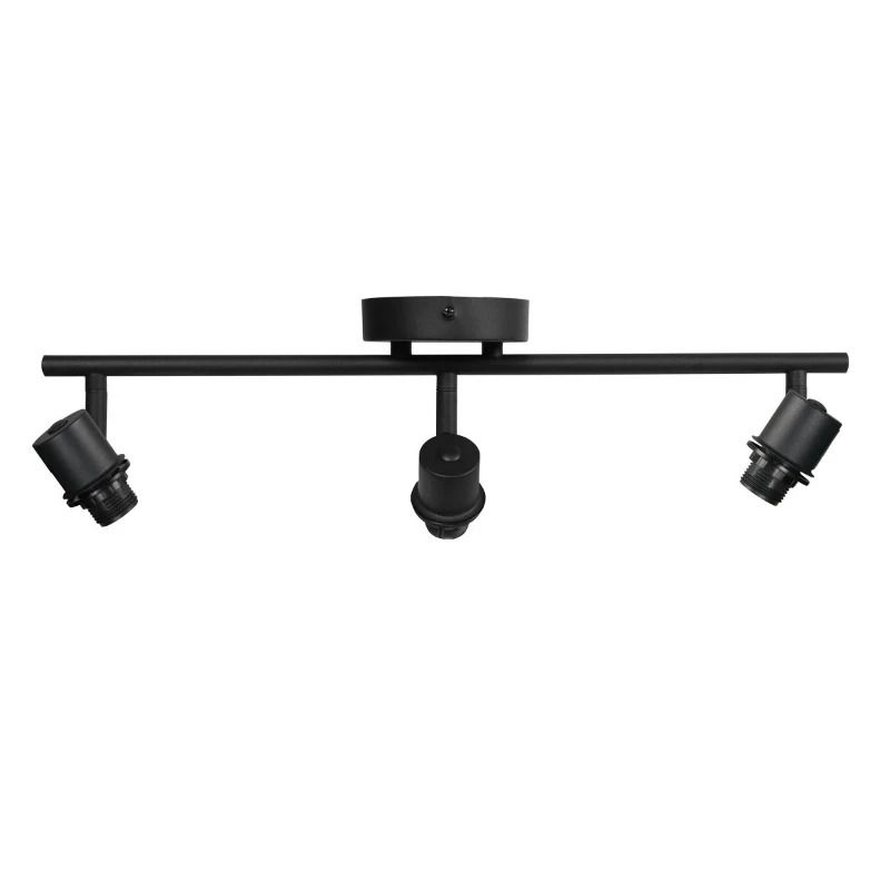 Mexlite Bambus LED Plafondspot | 3x E14 40W | Dimbaar | Zwart